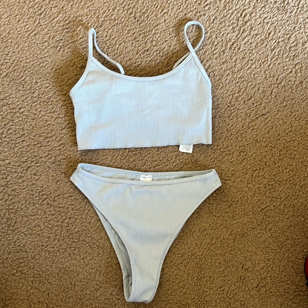 Top shop light gray bikini size US 4